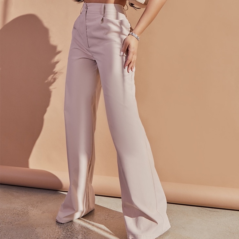 Beige / tan straight leg pants